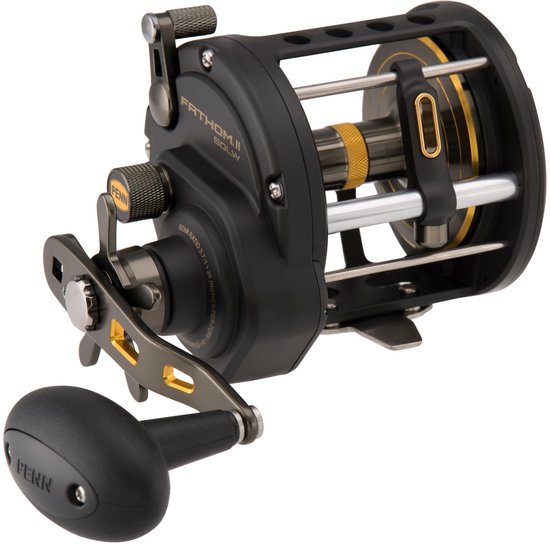 PENN Fathom II Level Wind Multiplier Reel - Zoutwater Visserijspoel voor boot, kust en kajak vissen - ShopVlot