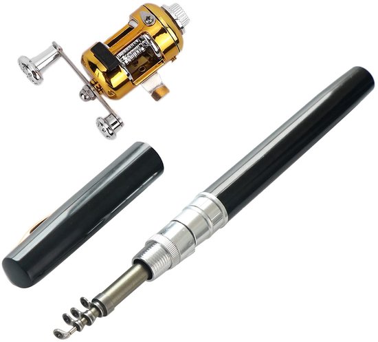 Penvormige Hengel Opvouwbare Zak - Draagbare Mini Telescopische Hengel - Visserij Reel Set - IJsvissen - Content