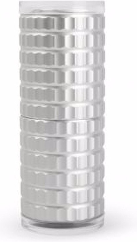 Peper- of zoutmolen geribbeld zilver 125 mm van Merkloos