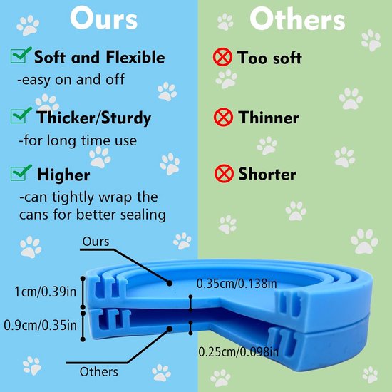 Pet Food Can Covers-Comtim 3 Pack Siliconen Blikdeksels Caps voor Hond Kat Natvoer, Universele Maat Geschikt Voor De Meeste Standaard Maat Ingeblikt Honden- en Kattenvoer
