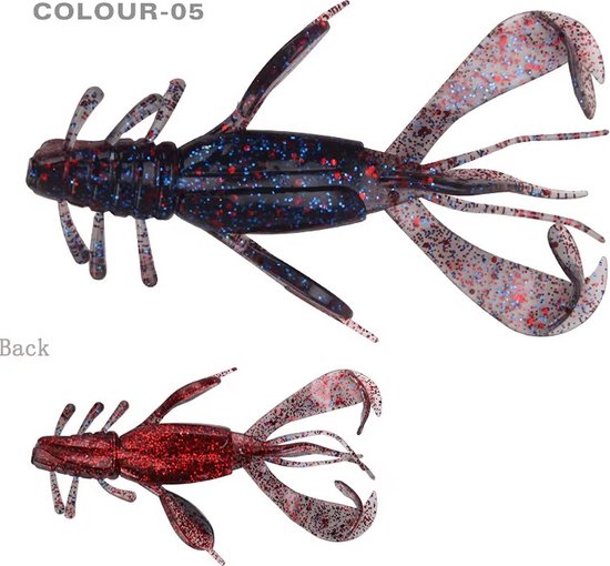 PikeAttack-Creature bait-Set 4 stuks-Roofvissen-Carolinarig-texasrig van GUMY ontwerp.