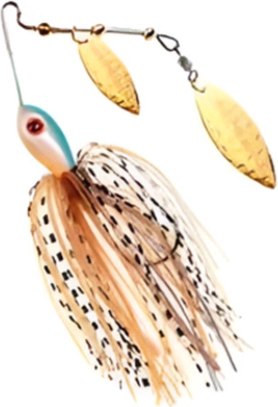 PikeAttack - Spinnerbait - Roofvissen - Oranje/Wit - 10cm - 15g van PikeAttack