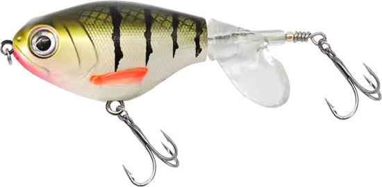 PikeAttack - Whopper Plopper - Roofvissen - wit/geel/gestreept - 16g - 9cm van PikeAttack