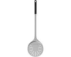Pizza Turning Peel - 22,9 cm Geperforeerde Aluminium Pizzaschep, Lichtgewicht Metalen Pizzaschep met Lang Handvat, Pizzagereedschap, Pizzaovenaccesoires
