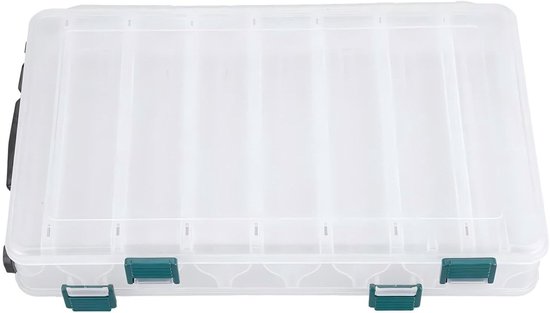 Plastic Dubbele Hengelsport Lures Box - Grote Capaciteit Vissen Aas Houder en Accessoire voor Vissers