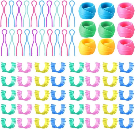 Plastic Spoelclips Set van 69 Stuks, Klemmen en Siliconen Spool Toys voor Borduren, Quilten en Naaien, Ideaal voor het Organiseren van Draadspoelen in Diverse Kleuren