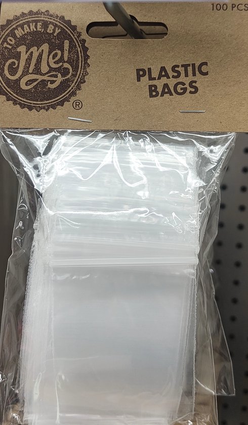 Plastic zakjes - Plastic bags - 100 stuks - hersluitbare zakjes - bewaarzakjes van Merkloos