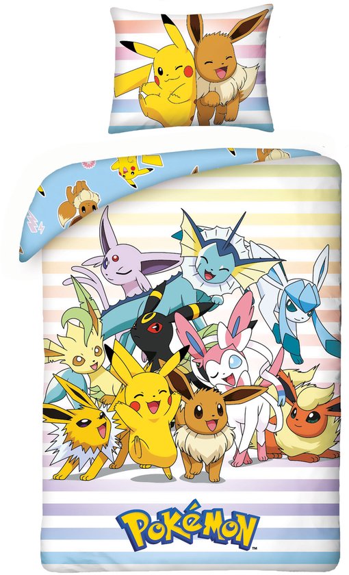 Pokémon Dekbedovertrek Catch 'Em All 140 x 200 cm - polyester van Pokémon