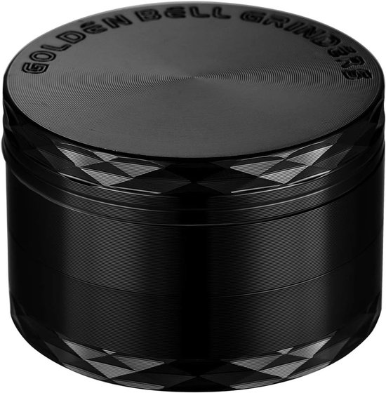 Pollen Crusher Zwart 4-delig Set voor Specerijen en Kruiden van Zinklegering - Perfect voor Koken en Aromatische Mixen