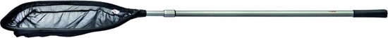 Pond bladschepnet - met telescoopsteel en grootte 60 x 50 cm - voor vijvers - max. totale lengte 220 cm - steeldiameter 26-30 mm - netmazen 1 mm van Merkloos