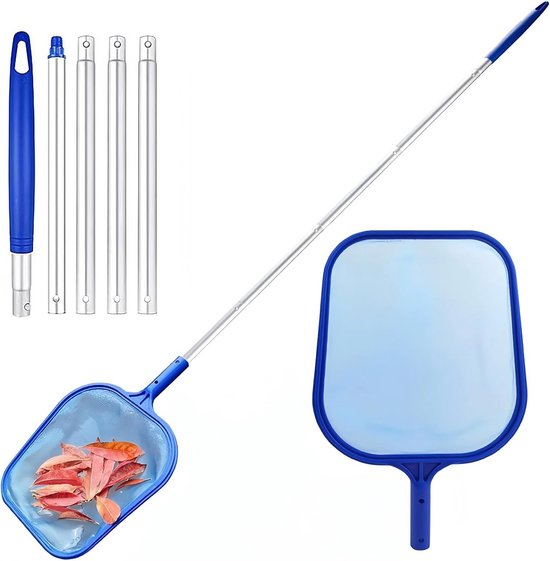 Pool Landing Net with Telescopic Rod, Fine Mesh Landing Net, Skimmer, Pond Net, Pool Net with Telescopic Handle for - ShopVlot