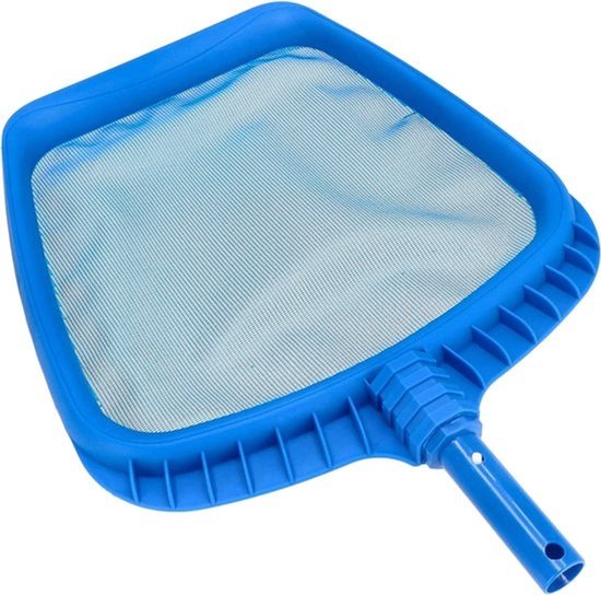 Poolschepnet Strong - waternet - voor reiniging van het wateroppervlak - universele sluiting - 34 x 27 cm - blauw