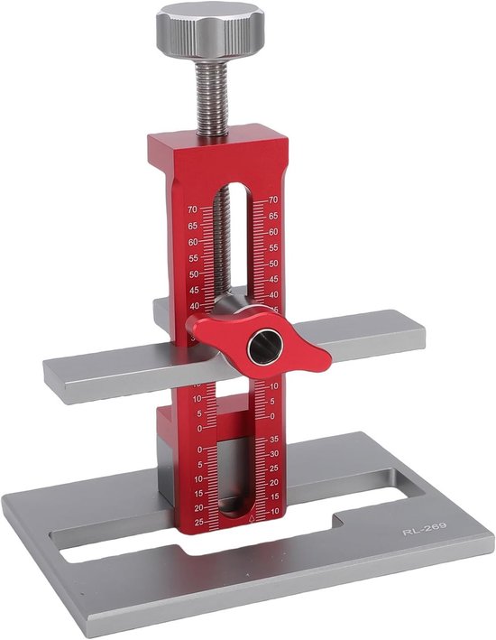 Positionering, Aluminium Kastdeurmontagemal met Breed Klembereik voor Kastdeuren, Universeel Gebruik, Geschikt voor Links en Rechts Openende Kastdeuren, Frameloze of