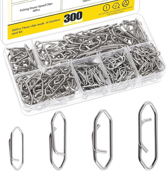Power Clips voor Vissen - Hoge Sterkte RVS Speed Clips XS S M L voor Snel Lokken en Verandering