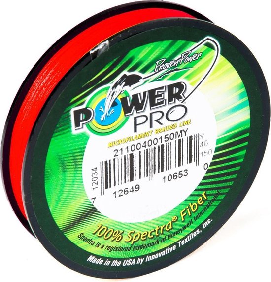 Power Pro Dyneema | Red | 0.32mm | 455m van Merkloos