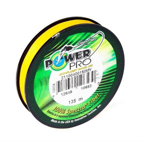 Power Pro Geel - Gevlochten lijn - 0.19 mm - 13 kg - 135 m van Merkloos