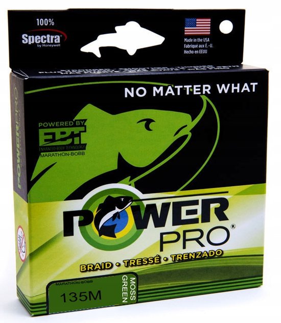 Power Pro Gevlochten Lijn 135m 0.41mm 40kg Mosgroen van Merkloos