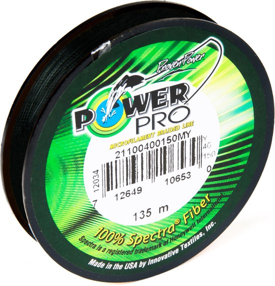 Power Pro Moss Green - Gevlochten lijn - 0.15 mm - 9 kg - 135 m van Merkloos