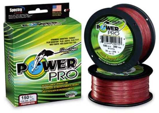 Power Pro Spectra Gevlochten Vislijn 275 M Rood 0.230 mm van Merkloos