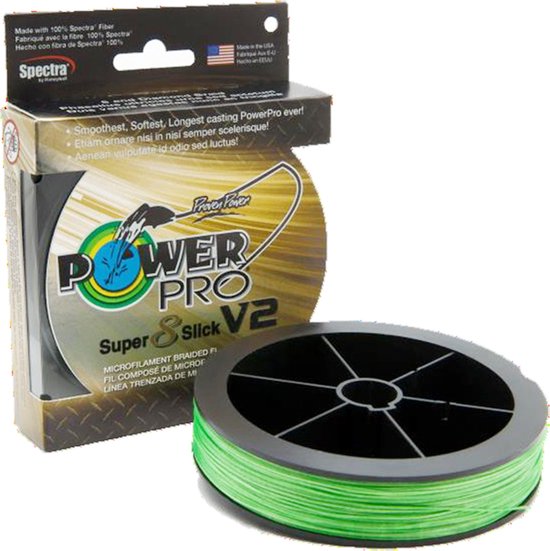Power Pro Super 8 Slick V2 Gevlochten Vislijn 135 M Groen 0.190 mm van Merkloos