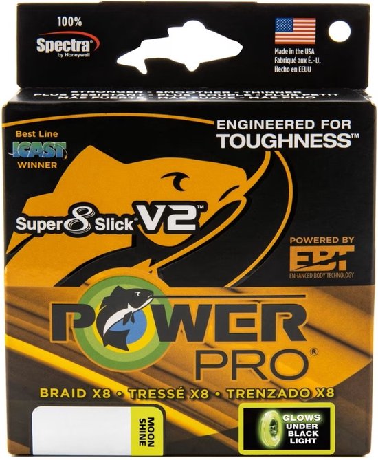 Power Pro Super 8 Slick V2 Gevlochten Vislijn 135 M Groen 0.280 mm