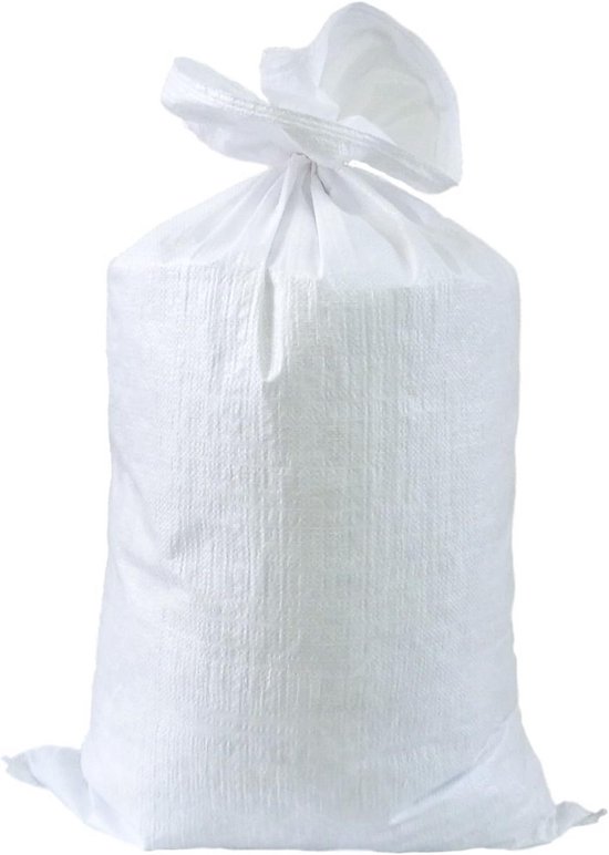 PP-weefselzakken 60 cm x 105 cm - 10 stuks - Witte graanzak voor transport en opslag
