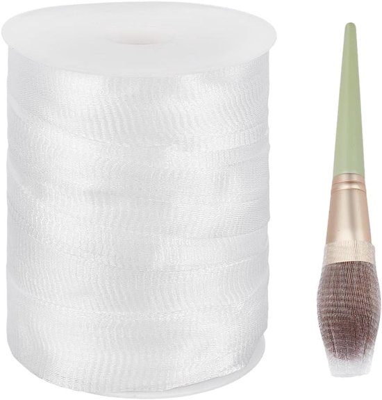 Precision Draadspoel Net 45.7m - 25mm Breed PE Materiaal voor Serger, Borduren en Quilten - Witte Naai Draadbeschermer