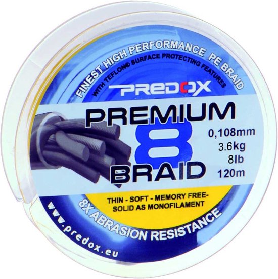 Predox Fusion Premium 8-Braid Fluo Yellow 120 Meter Vislijn van Predox