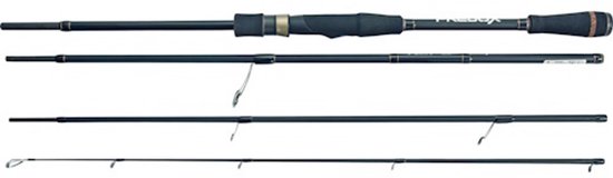 Predox Kuro Night Hawk Travel 240/4 roofvishengel - 4-delige reisvariant verkrijgbaar in 10-40, 27-70 en 50-100 gram 27-70GR van Merkloos