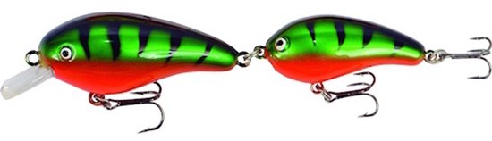 Predox Predox Follow Joe 1 13CM - tweedelig drijvend kunstaas met realistische zwemactie en ratel Green Perch van Merkloos