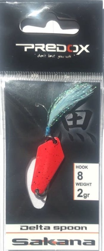 Predox Sakana Delta Spoon - haak 8 - 2g - Kleur : Dark Blue - Orange van Predox