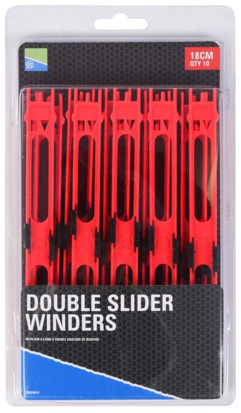 Preston Double Slider Winders | 18cm | Rood 18cm
