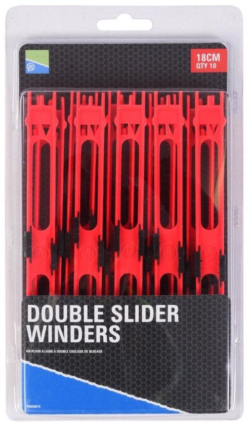 Preston Double Slider Winders - 18cm - Rood 18cm