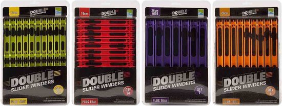 Preston double slider winders 18cm rood + tray van Preston