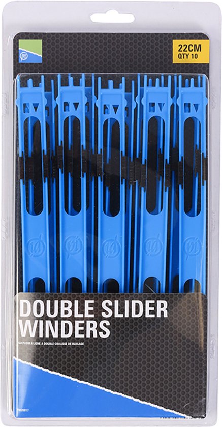 Preston Double Slider Winders | 20cm | Blauw 20cm van Merkloos