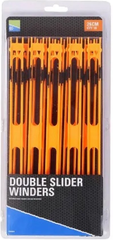 Preston Double Slider Winders - 26cm - Oranje 26cm van Preston