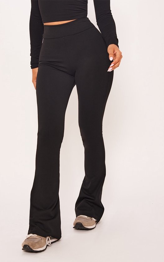 PrettyLittleThing - Petite Zwarte Broek - EU36 - Zwarte Kleur - Polyamide en Elastan