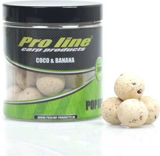 Pro Line - Coco Banana | Pop-Up boilie | 15mm 80g - Wit van PRO LINE