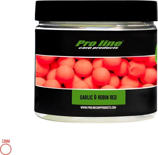 Pro Line Garlic Robin Red - Fluor Pop-Ups - 12mm - 80g - Rood van PRO LINE