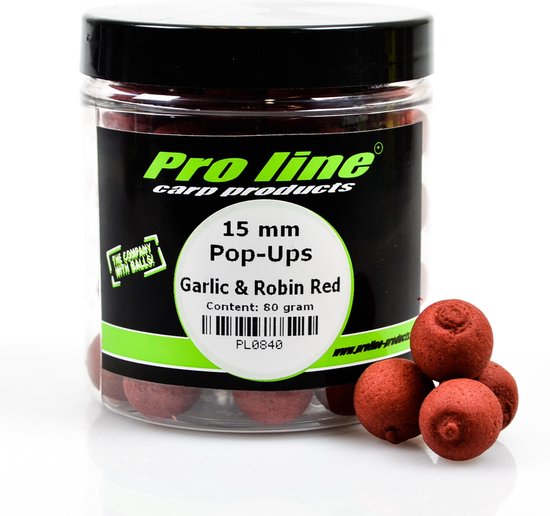 Pro Line Garlic Robin Red Pop Up - 15 mm - 80 gr van Pro Line