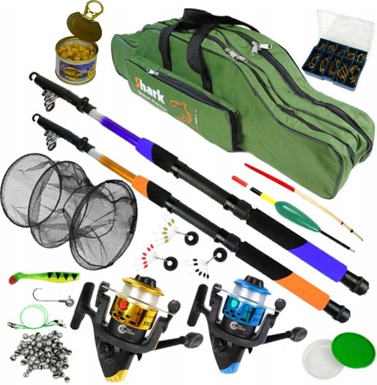ProCatch® Z90 | Hengelset - Vishengel set compleet - Visvoer - Werphengel - Vissen - 2 hengels + accessoires - 2,1 Meter uitschuifbaar + GRATIS opbergtas van Merkloos