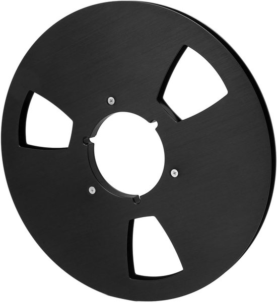 Professionele 1/4 10.5 Inch Lege Opname Reel - Geluidsband Lege Spoel met 3 Gaten RVS Schroeven voor Reel to Reel Tape Speler (Zwart)