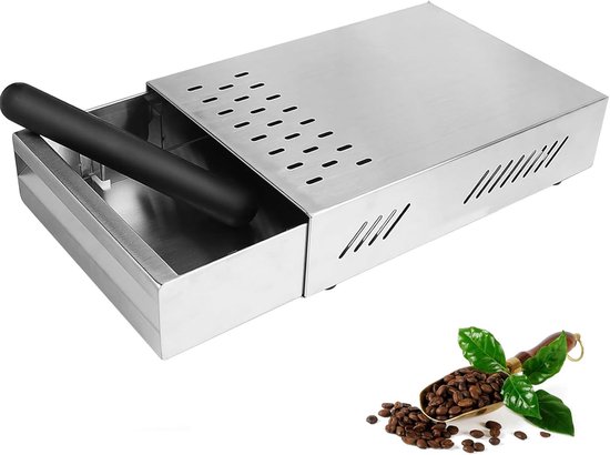 Professionele koffiemolen met roestvrijstalen klopbox voor koffiedik, geschikt voor alle standaard koffiemachines, compact en duurzaam ontwerp (280 mm x 180 mm x 63 mm)