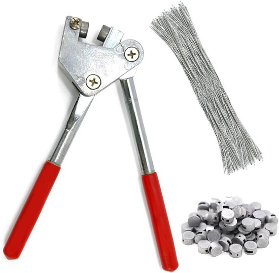 Professionele Pliers Set voor Watermeters en Logistiek met 80 Loodplumb en 80 Seal Draad - 165 mm Staal Sealing Tools van Merkloos