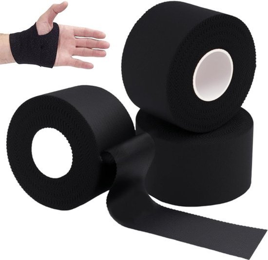 Professionele sporttape set van 3 rollen, 3.8cm x 9.1m - Hypoallergeen en huidvriendelijk