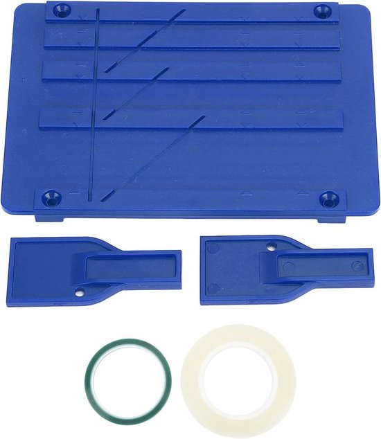 Professionele Tape Splicing Set voor Reel to Reel Cassette Reparatie met ABS Plate en Splicing Tape voor Audioliefhebbers en Geluidsenthousiastelingen (Blauw)