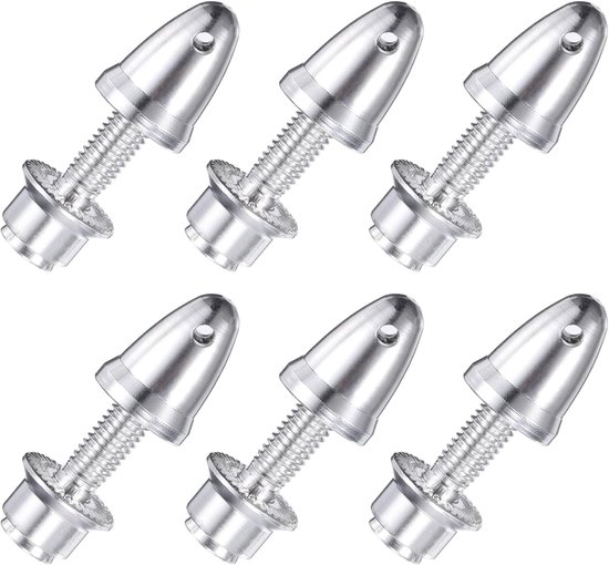 Propeller Adapter voor RC Vliegtuigen, Spinner met 3mm Bore en 6mm Output Shaft, Set van 6 voor Brushless Motoren en Speed Controllers