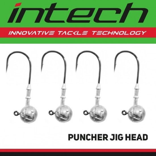 Puncher Jighead Haakmaat 1/0 - 7g - 4 stuks - Loodkop voor Roofvissen - voor Shads & Softbaits