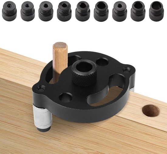 Puncher Locator Bohrhilfe Senkrecht/aluminiumlegering 3-gaats rechte perforator Locator Jig-klepstandsteller 8-Hole 3/4/5/6/7/8/9/10mm Boorbussen