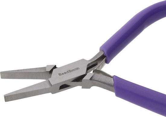 Purple Handle Flat Nose Pliers